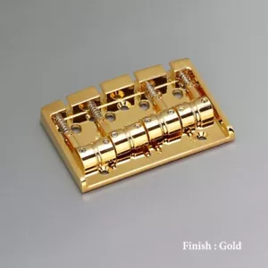 NEW Gotoh 404SJ-4 4-String Bass Bridge MULTI TONAL Steel Saddles - GOLD - Picture 1 of 2