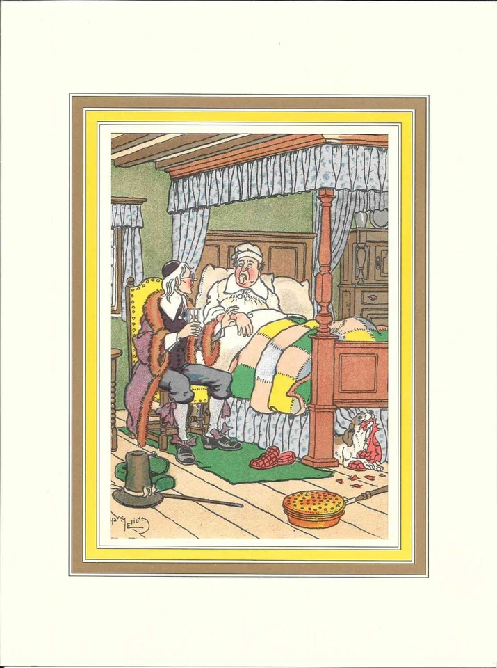 harry eliott serie medecins pharmaciens dentistes verticale 1953 gravure n°4 - Photo 1/1