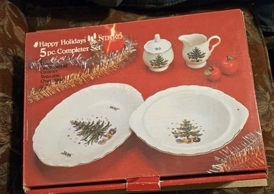 Nikko Felices Fiestas Juego Completo 5 Piezas Crema Azúcar Vegetales Cuenco Plato Foto 1 de 4