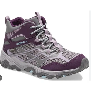 Stivali MERREL Moab FST Mid A/C Ragazze Impermeabili Escursionismo Bambini Taglia 4 M - Foto 1 di 9