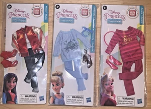 DISNEY Princesa Cómodo Lote de 3 Trajes de Muñeca - PAQUETE Mulan, Cenicienta y Aurora - Imagen 1 de 14