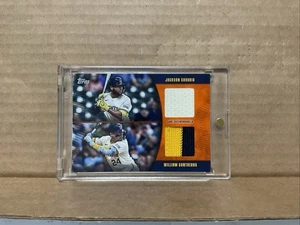 2025 Topps Dual Major League Patch Orange Jackson Chourio William Contreras /25 - Picture 1 of 5