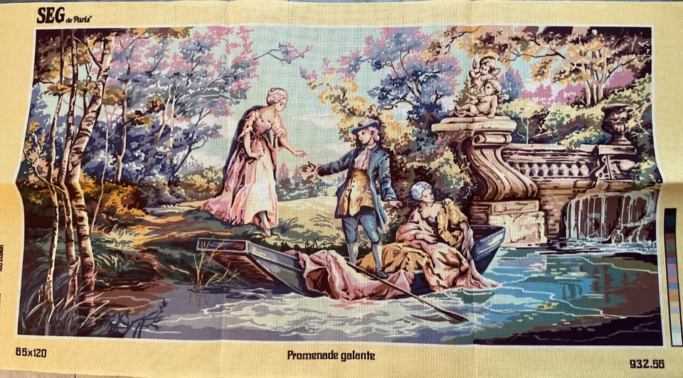 @@@**SUPERBE CANEVAS NEUF SEG 120X65CM AVEC REF- PROMENADE GALANGE***@@ - Photo 1/1