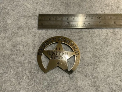 1987 Franklin Mint Sterling Silver Badge I.T. Deputy Marshal United States 4 - Image 1 of 3