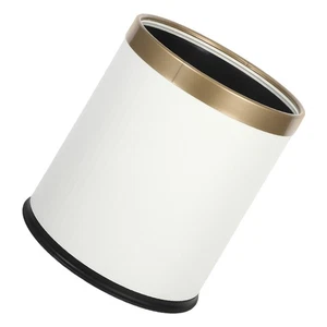 Bote de basura blanco pequeño cubo de basura cocina baño de plástico - Imagen 1 de 12