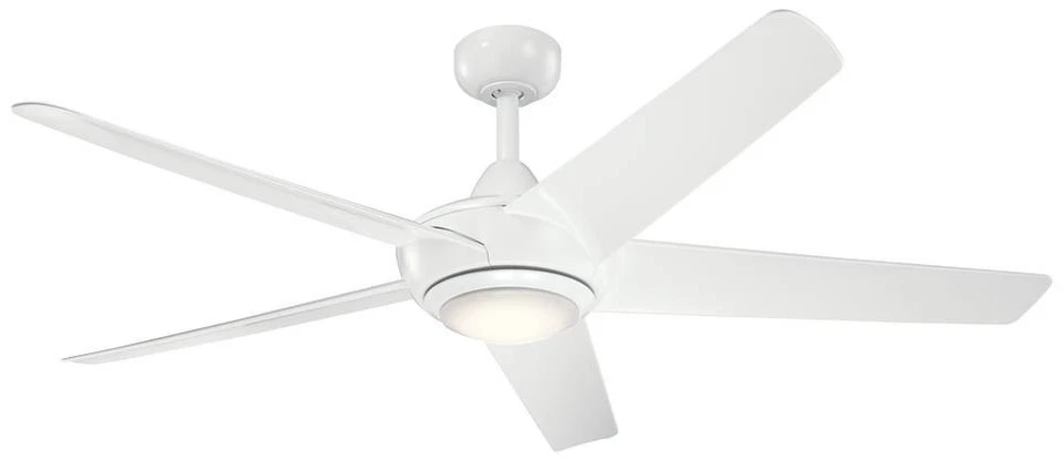 52' Kichler Kapono White Finish LED Ceiling Fan with Remote - Image 1 of 1
