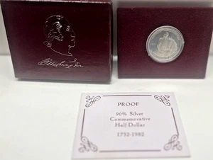 1982D Uncirculated Proof Half Dollar (George Washington Silver Commemorative) - Picture 1 of 3
