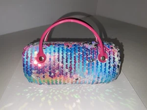  Eyeglasses Case Hard Shell with Handle Reversible Sequence  - Picture 1 of 5