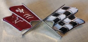 Chevy Corvette 1968-1974 cromo gasolina puerta bandera emblema 3954546/36431 Chevrolet - Imagen 1 de 4