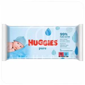HUGGIES Pure Baby Feuchttücher 336 Blatt 99% Wasser Naturfasern sanft zur Babyhaut - Bild 1 von 2