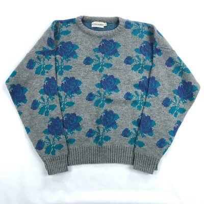 Винтажный свитер женский Blue Roses размер 42 Alfred Dunner 80-е - Изображение 1 из 4