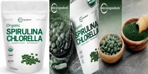 Organic Chlorella and Spirulina 3000MG, 720 Tablets, 120 Servings 720 Tablets - Picture 1 of 7
