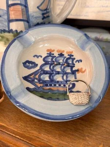 Vintage MA Hadley Keramik großes Schiff Aschenbecher - Bild 1 von 3