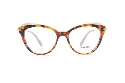 MIU MIU VMU 01Q-A VX8-101 Tortoise Gold EYEGLASSES Frames 52mm NEW - 20 - Image 1 of 2