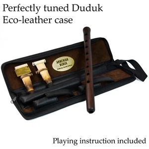 Professional Armenian DUDUK instrument Key A Apricot Wood Armenian Leather Case - Picture 1 of 7