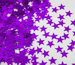 Tabletop Confetti Purple Star Birthday Wedding Anniversary Scatter Party DecorX5 - Picture 1 of 5