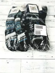 NEW MUK LUKS Cozy-Lined Socks Set of Four-Navy- OSFM - Picture 1 of 6
