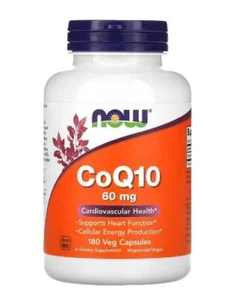 NOW FOODS COQ10, 60MG, 180 CÁPSULAS VEGETALES - Imagen 1 de 2