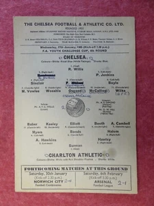 CHELSEA v CHARLTON ATH | FA YOUTH CUP R4 | 1964/1965 | 27 JAN 1965 | UK FREEPOST - Picture 1 of 2
