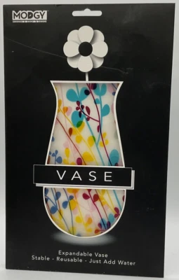 One 2018 Modgy Collapsible Flower MyVaz Vases NOT GLASS 10”x6” Reusable Stable - Image 1 of 4