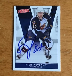 Tarjeta de hockey Rich Peverley Thrashers Bruins firmada autógrafa 2010-11 UD Victory - Imagen 1 de 2
