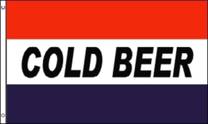 Bandera de polietileno Cold Beer 3x5 pies - Imagen 1 de 12