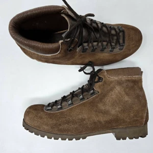 DUNHAM TYROLEANS MADE IN ITALY STIVALI DA TREKKING IN CAMOSCIO MARRONE UOMO TAGLIA 8 - Foto 1 di 9