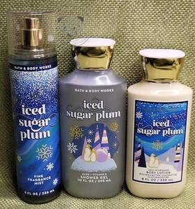Bath & Body Works - Iced Sugar Plum - 3 Piece Set - Mist/Lotion/Shower Gel - Picture 1 of 1
