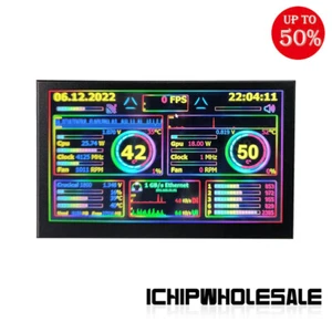 7" 1024x600 IPS Touch Screen Secondary Monitor W/ Shell for PS4 PS5 Raspberry Pi - Picture 1 of 12