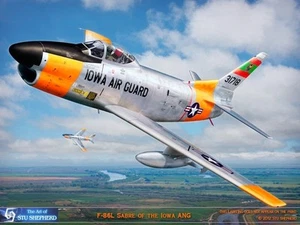 ART PRINT: F-86L Sabre of Iowa ANG - Print by Shepherd - Picture 1 of 1