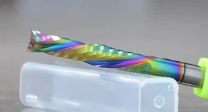 Herramienta de corte de compresión recubierta de 6 mm x 22 arriba y abajo carburo sólido CNC cortadores madera - Imagen 1 de 3