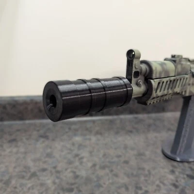 SIZABLEDESIGNS Airsoft 14mm CCW Barrel Extension, AEG, GBB, DTK Black, Toy, Tactical, Accessory