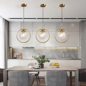 3X Home Pendant Lights Kitchen Lamp Glass Chandelier Lighting Shop Ceiling Light - Picture 1 of 8