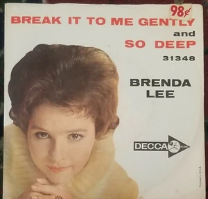 BRENDA LEE 45 RPM and PICTURE SLEEVE - DECCA 31348 - "BREAK IT TO ME GENTLY"  - Imagen 1 de 4