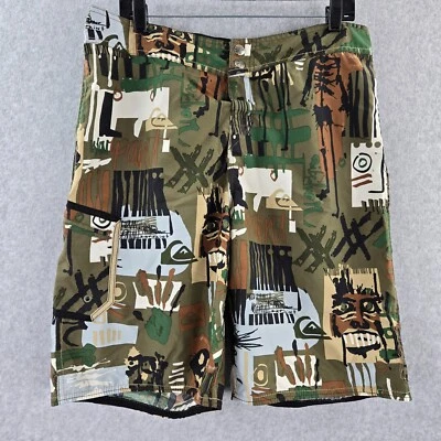 Pantalones Cortos de Tabla Quiksilver Para Hombres 34 Pintura de Guerra Camuflaje Gráfico Bordado Playa Surf Foto 1 de 4
