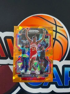 Dominque Wilkins 2021-22 Panini Prizm Orange Cracked Ice SP #252 Hawks - Picture 1 of 2