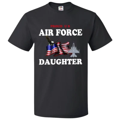 Camiseta Manga Corta Familia Fuerzas Armadas "Hija Orgullosa de la Fuerza Aérea de los Estados Unidos" (FDAU) Foto 1 de 4