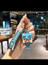 Minecraft Keychain Keyring Bag Clip, Gifts, School bag Accessories, Steve