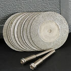 10Pcs 35mm Diamond Coated Cutting Off Discs Wheel Blades Polishing Rotary Tool
