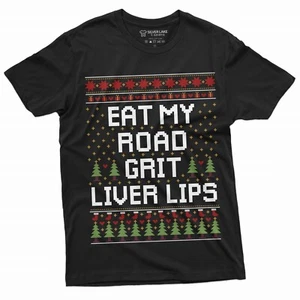 Christmas Vacation Movie Shirt Griswold lustiges Weihnachtsshirt Eat My Road Grit Lips - Bild 1 von 5