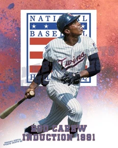 Impresión litográfica de los gemelos de Minnesota de Rod Carew HOF 2025 - Imagen 1 de 1