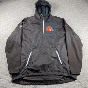 Nike On Field Cleveland Browns 1/4 Zip Windbreaker Jacket Brown Men’s Size XL - Picture 1 of 9