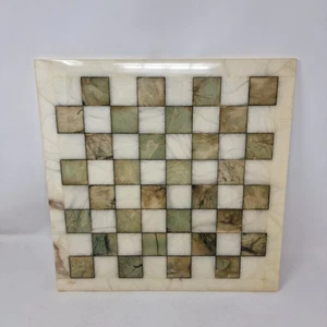 Chiellini Marbel Chess Board White And Green 36.5cm - Picture 1 of 19