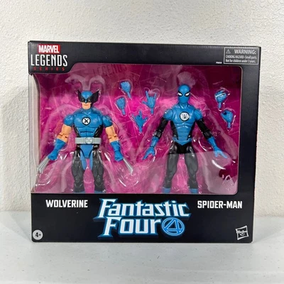Figura de acción Marvel Legends Fantastic Four Wolverine Spider-Man paquete de 2 nuevas Foto 1 de 4