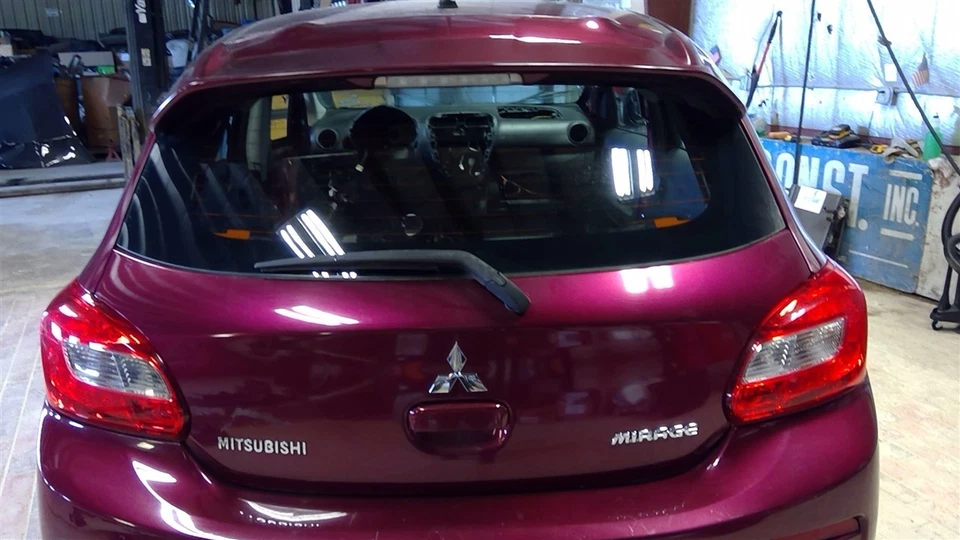 2017 17 Mitsubishi Mirage Trunk Lid Liftgate Tailgate Hatchback Maroon 113231 - Image 1 of 4
