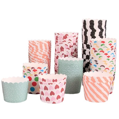  100pcs Muffin Paper Cup Cupcake Cups Holder Desserts Cups Party Favors Baking - Bild 1 von 4