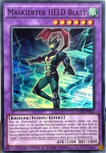 HÉROE enmascarado Blast RATE-DESE2 Super Rare Lim. ed. Alemán NM YU-GI-OH - Imagen 1 de 1