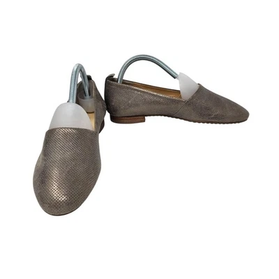 Zapatos Paul Green Para Mujer Talla UK 4.5 Metálicos Gris Peltre Planos Sin Cordones Cuero Foto 1 de 4