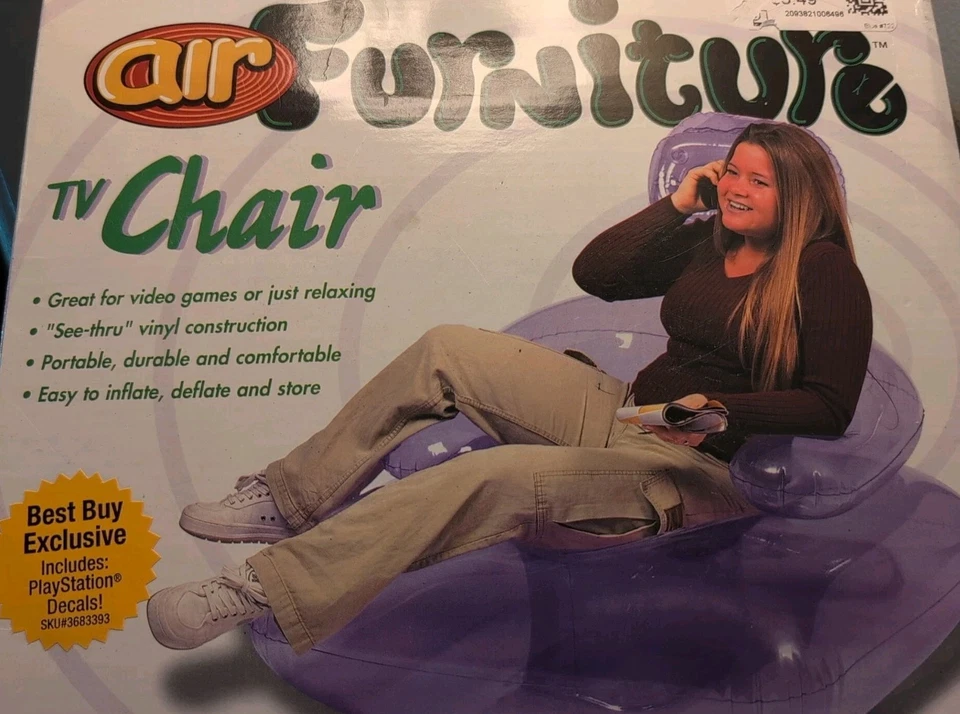 Silla de TV Intex Air Furniture 1999 vintage nueva  Foto 1 de 3