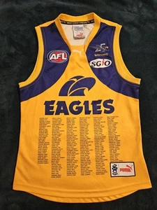 AFL On-Field Puma West Coast Eagles 25th Anniversary Guernsey Size S Used VGC - Picture 1 of 6